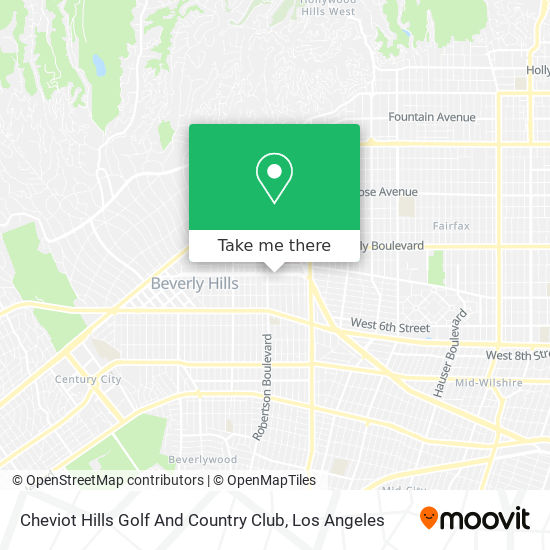 Mapa de Cheviot Hills Golf And Country Club