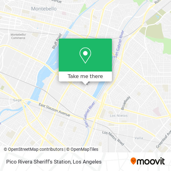 Pico Rivera Sheriff's Station map