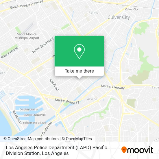 Lapd Foothill Division Rd. Map How to Get to Los Angeles Police Department (LAPD) Pacific Division ...