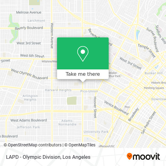 Mapa de LAPD - Olympic Division