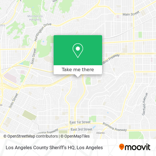 Los Angeles County Sheriff's HQ map