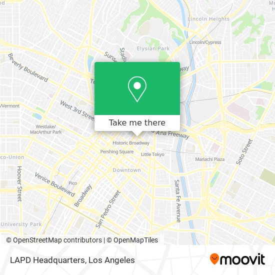 LAPD Headquarters map