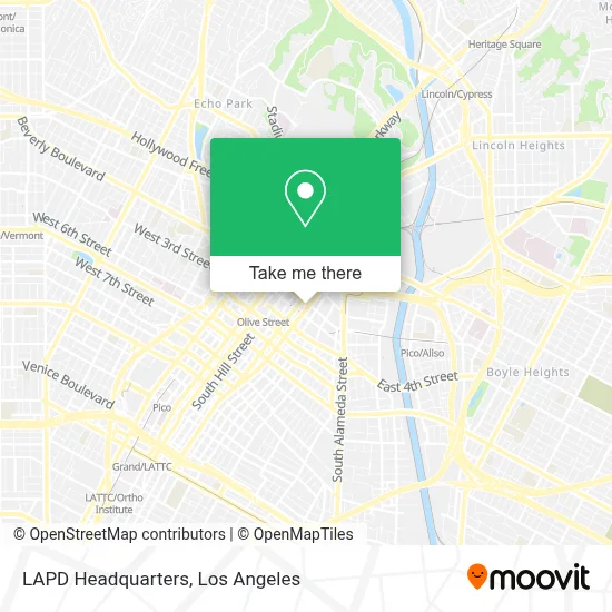 Lapd Foothill Division Rd. Map How to Get to LAPD Headquarters in Downtown by Bus, Subway or Train?