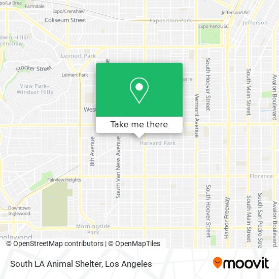 Mapa de South LA Animal Shelter