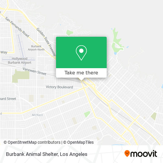 Burbank Animal Shelter map