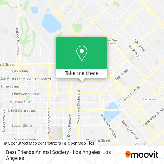 Mapa de Best Friends Animal Society - Los Angeles