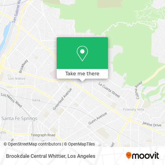 Brookdale Central Whittier map