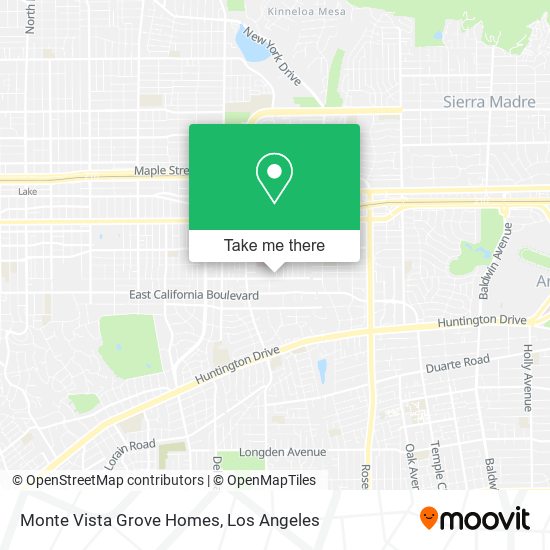 Mapa de Monte Vista Grove Homes