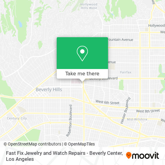 Fast Fix Jewelry and Watch Repairs - Beverly Center map