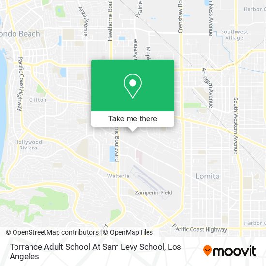 Mapa de Torrance Adult School At Sam Levy School