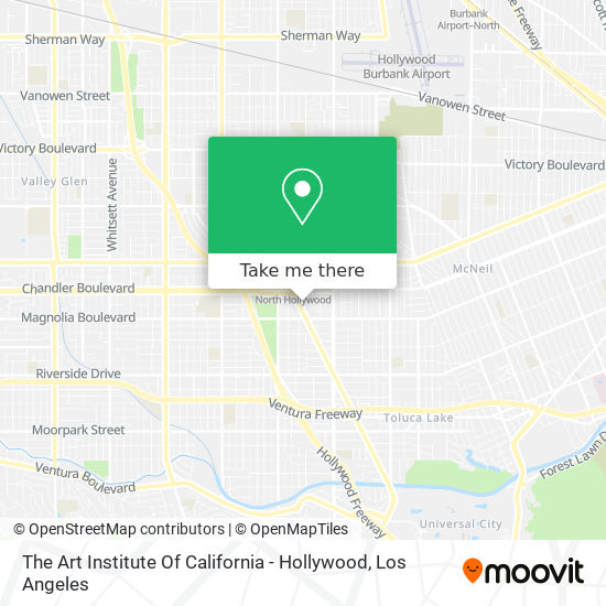 Mapa de The Art Institute Of California - Hollywood