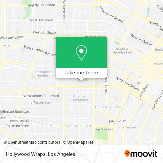 Hollywood Wraps map