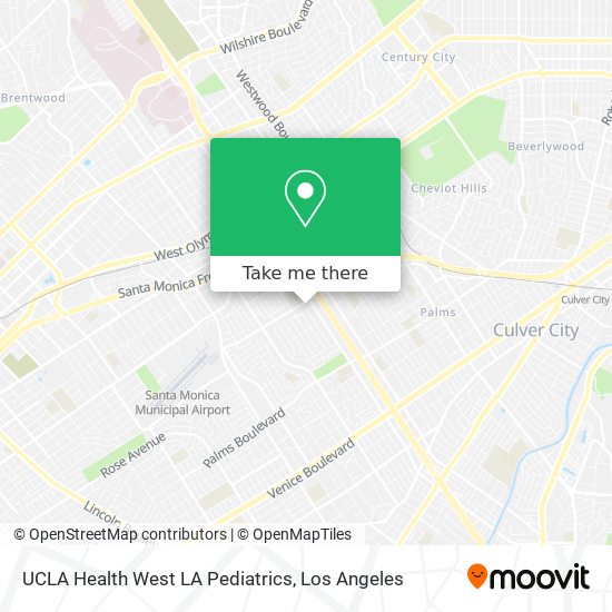 UCLA Health West LA Pediatrics map