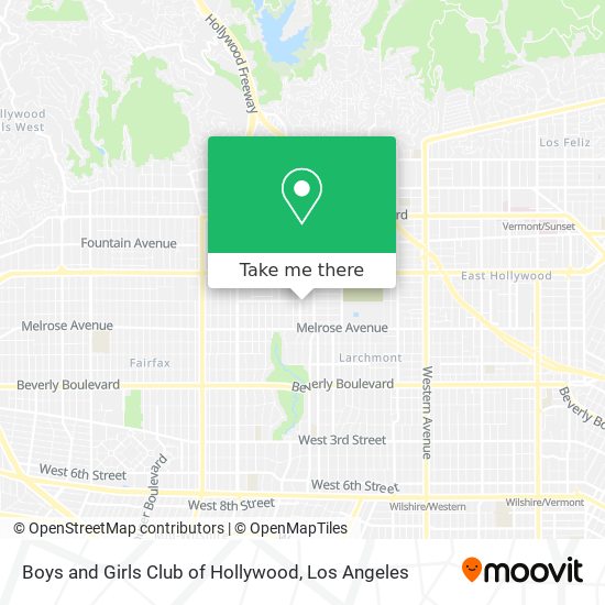 Boys and Girls Club of Hollywood map