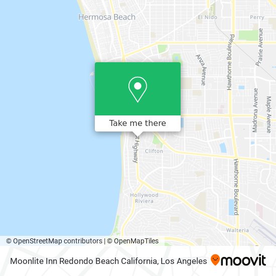 Moonlite Inn Redondo Beach California map