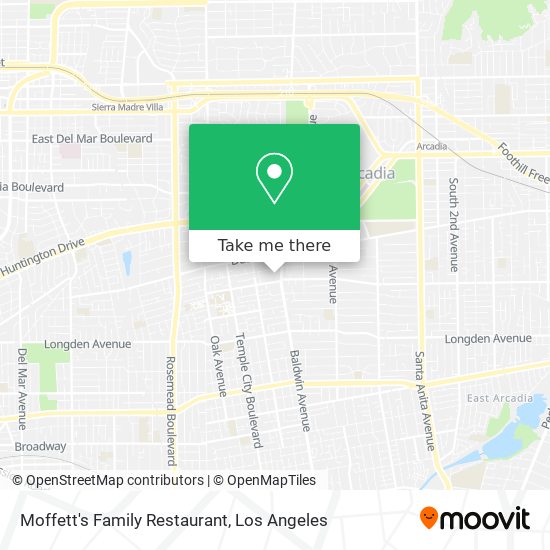 Moffett's Family Restaurant map