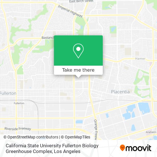 California State University Fullerton Biology Greenhouse Complex map