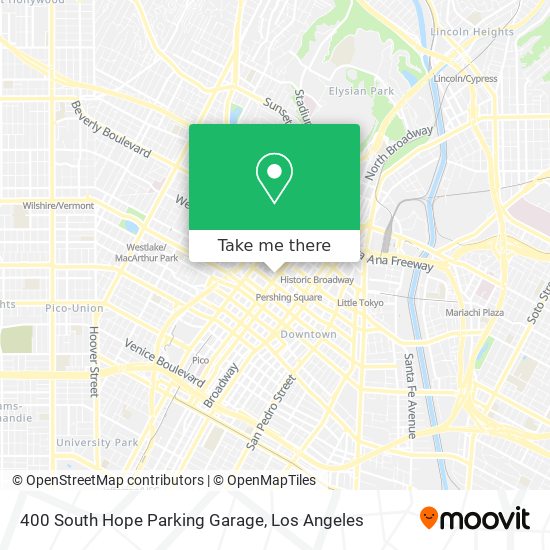 400 South Hope Parking Garage map