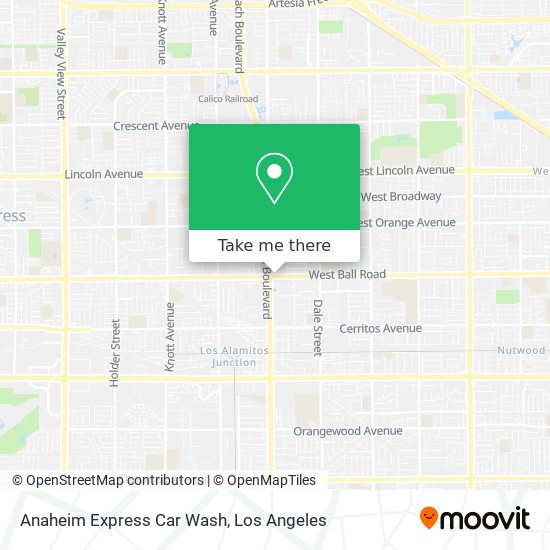 Anaheim Express Car Wash map