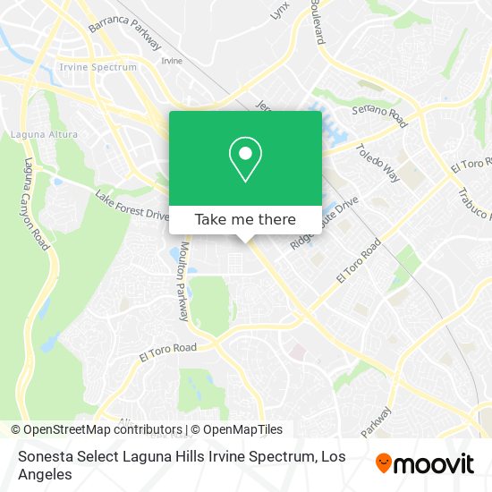 Sonesta Select Laguna Hills Irvine Spectrum map