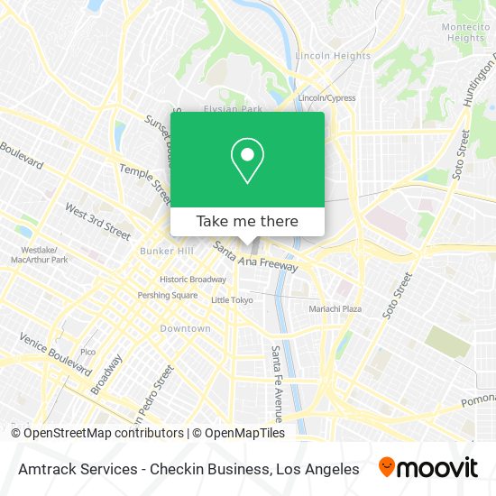 Mapa de Amtrack Services - Checkin Business
