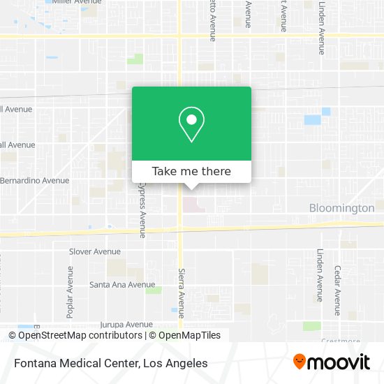 Mapa de Fontana Medical Center