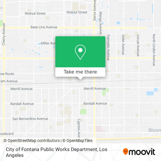 City of Fontana Public Works Department map