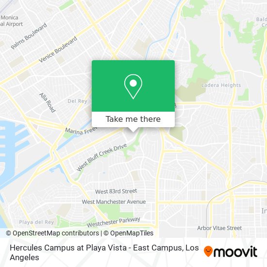 Hercules Campus at Playa Vista - East Campus map