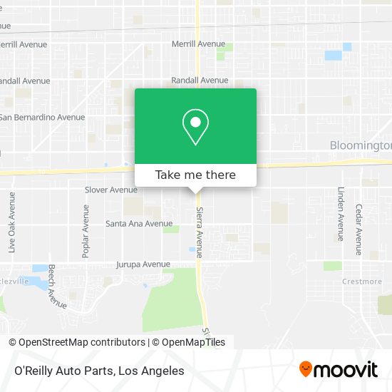O'Reilly Auto Parts map