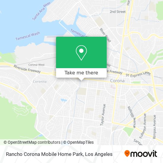 Rancho Corona Mobile Home Park map