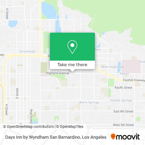 Days Inn by Wyndham San Bernardino map