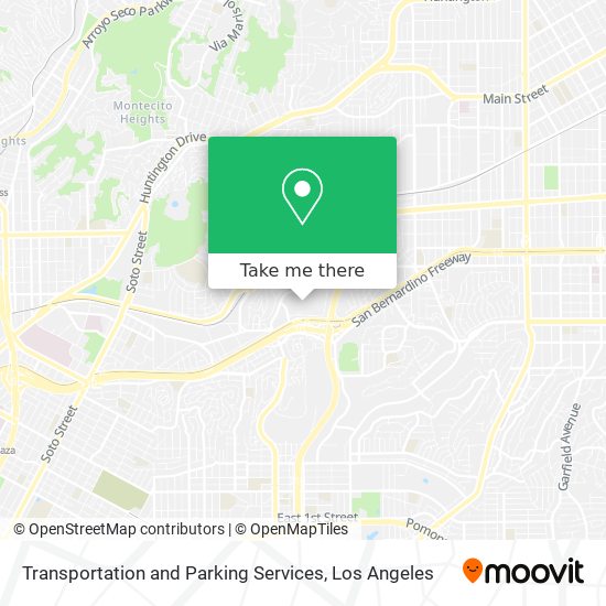 Transportation and Parking Services map