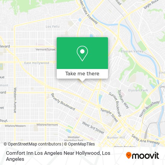 Comfort Inn Los Angeles Near Hollywood map