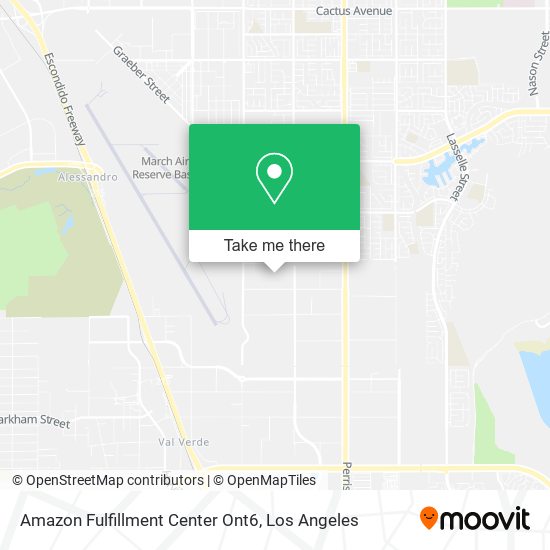 Mapa de Amazon Fulfillment Center Ont6