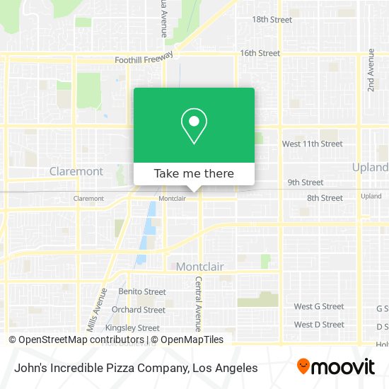 John's Incredible Pizza Company map