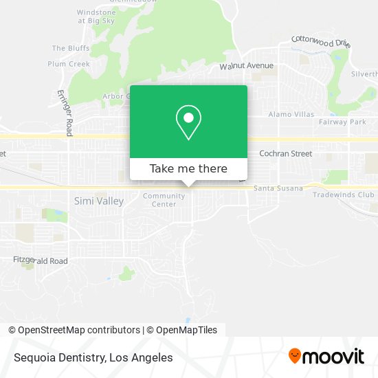 Mapa de Sequoia Dentistry