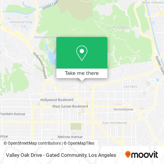 Mapa de Valley Oak Drive - Gated Community