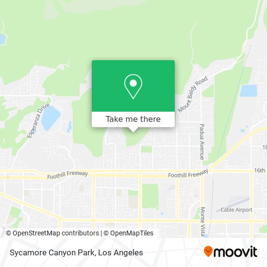 Mapa de Sycamore Canyon Park