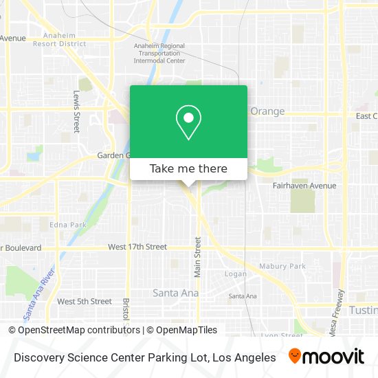 Discovery Science Center Parking Lot map