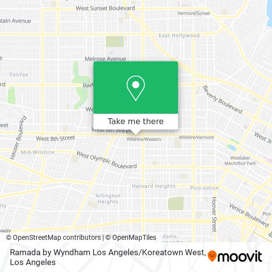 Ramada by Wyndham Los Angeles / Koreatown West map