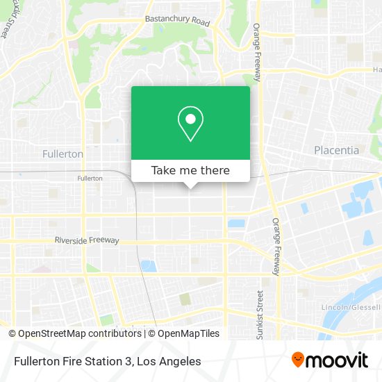 Fullerton Fire Station 3 map