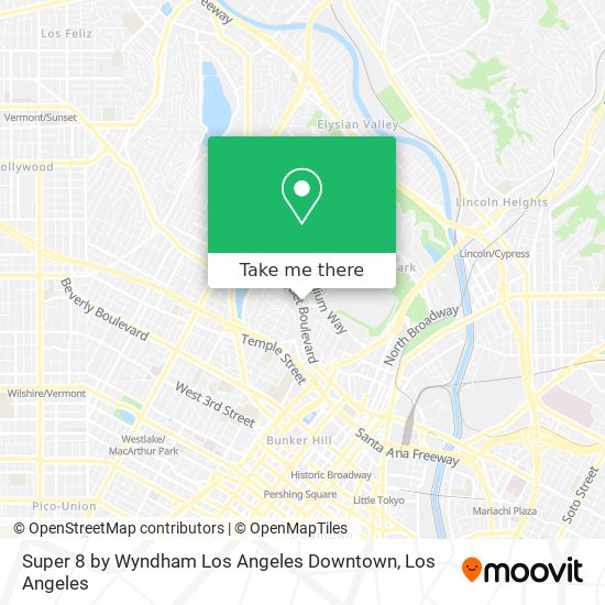 Mapa de Super 8 by Wyndham Los Angeles Downtown