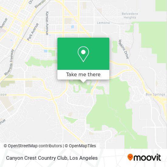 Canyon Crest Country Club map