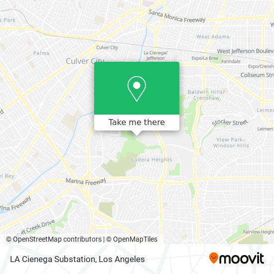 LA Cienega Substation map