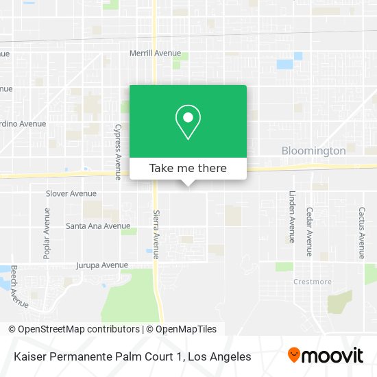 Kaiser Permanente Palm Court 1 map
