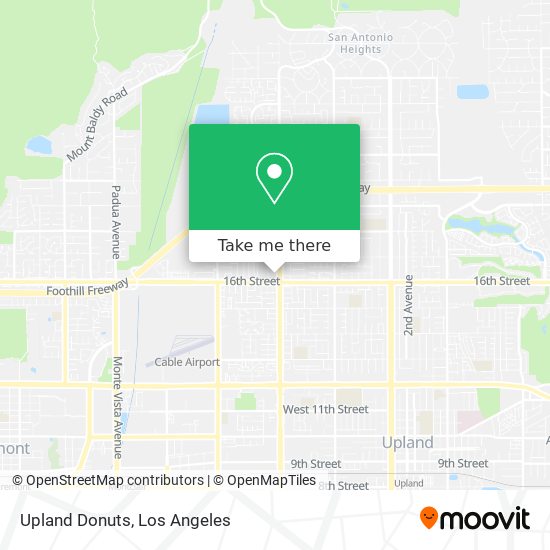 Upland Donuts map