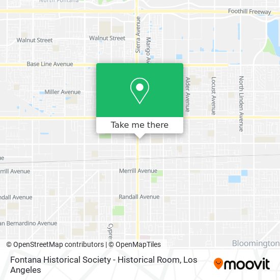 Fontana Historical Society  - Historical Room map