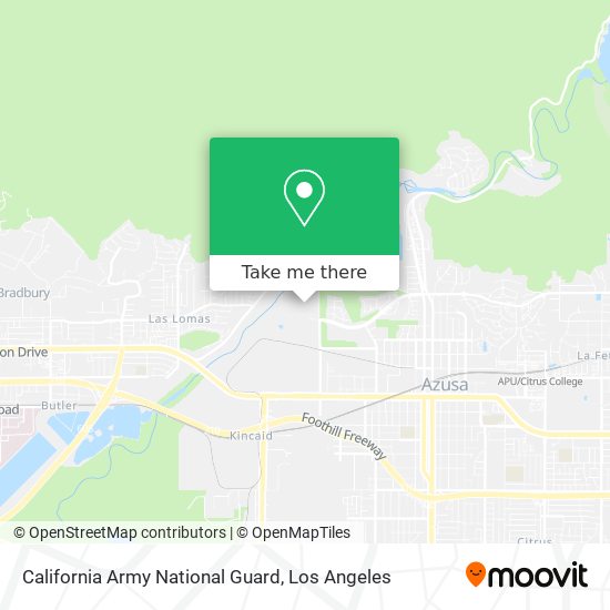 California Army National Guard map