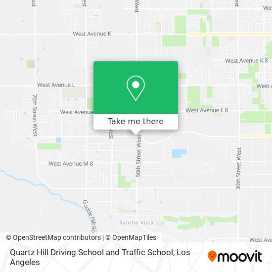 Quartz Hill Driving School and Traffic School map