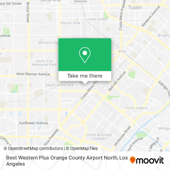 Best Western Plus Orange County Airport North map